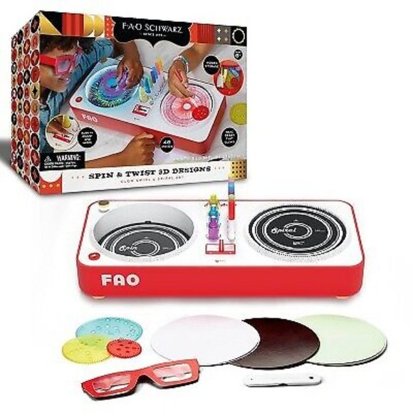 FAO Schwarz Spin & Twist 3D Designs Glow Swirl & Spiral Kit - NEW - Picture 1 of 6